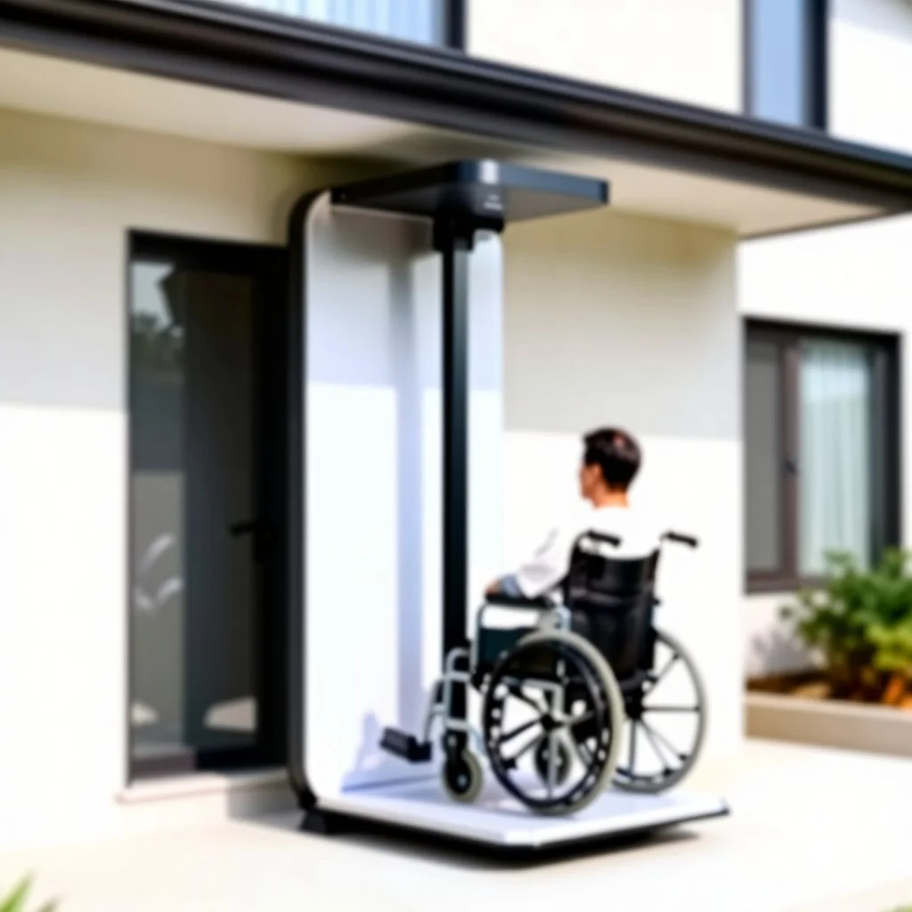 Plateforme élévatrice verticale pour accès fauteuil roulant